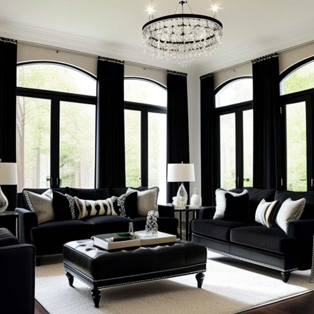 modern black chandeliers