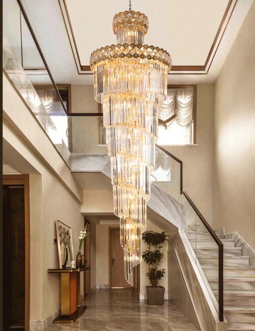 Large Modern And Luxury Crystal And Handblown Glass Chandeliers - Greensu Home Decor 