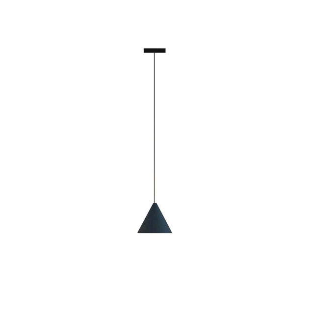 Lámpara colgante con forma de cono de alambre largo de Metal negro y luz moderna, lámpara colgante de isla de cocina, iluminación de suspensión para cabecera