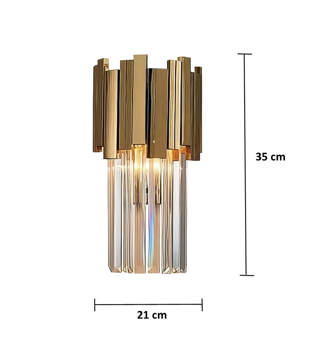 Belysning Post-Moderne Krystallvegglampe Lys Krystallvegg Luksus Kreativ Varm Gang Soverom Nattbordslampe