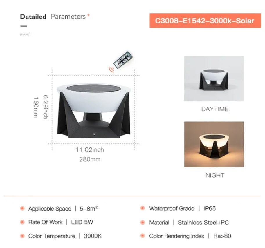 Luz solar moderna para jardín, lámpara de césped, luz solar Led, lámpara de calle al aire libre, impermeable, IP65, luz de paisaje, decoración de jardín