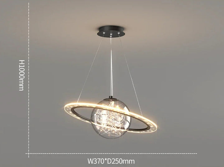 Nordic LED Modern Golden Round Planet Chandelier - Wohn-, Ess- und Schlafzimmer Dekoration Beleuchtung