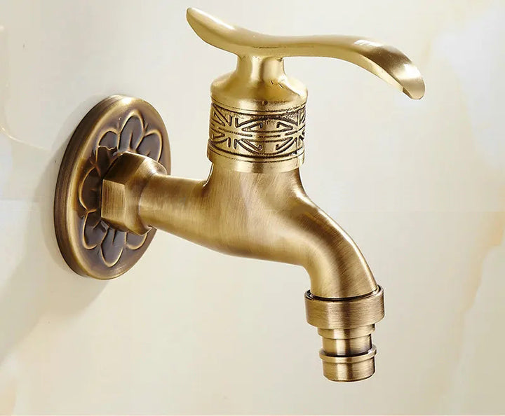 Bathroom Faucet Brass Tap Kitchen Outdoor Garden Taps High Quality Washing Machine Mop Luxury Antique Decorative Bibcock