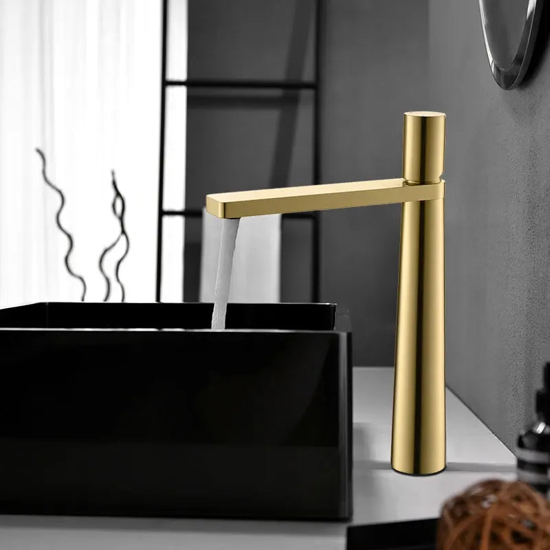 Modern Single Lever Solid Brass Bathroom Basin Faucet