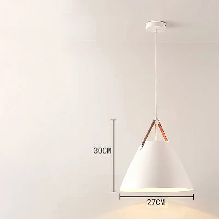 Modern Northern European pendant lamp, tapered iron design