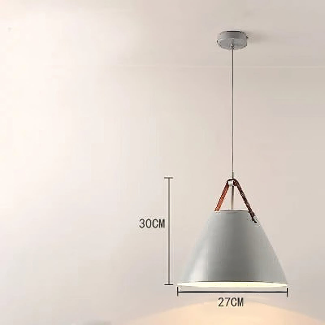 Modern Northern European pendant lamp, tapered iron design