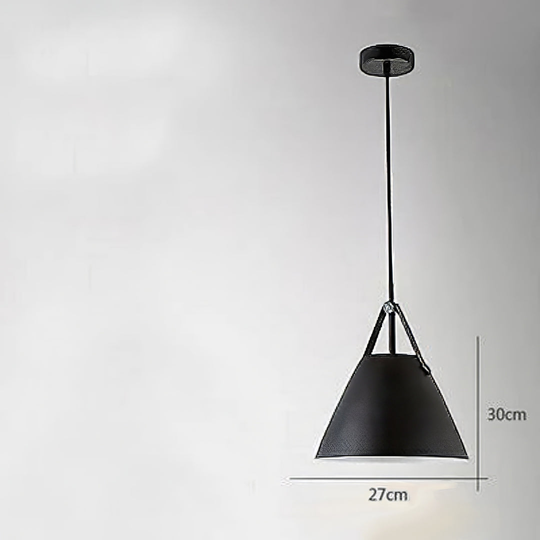 Modern Northern European pendant lamp, tapered iron design