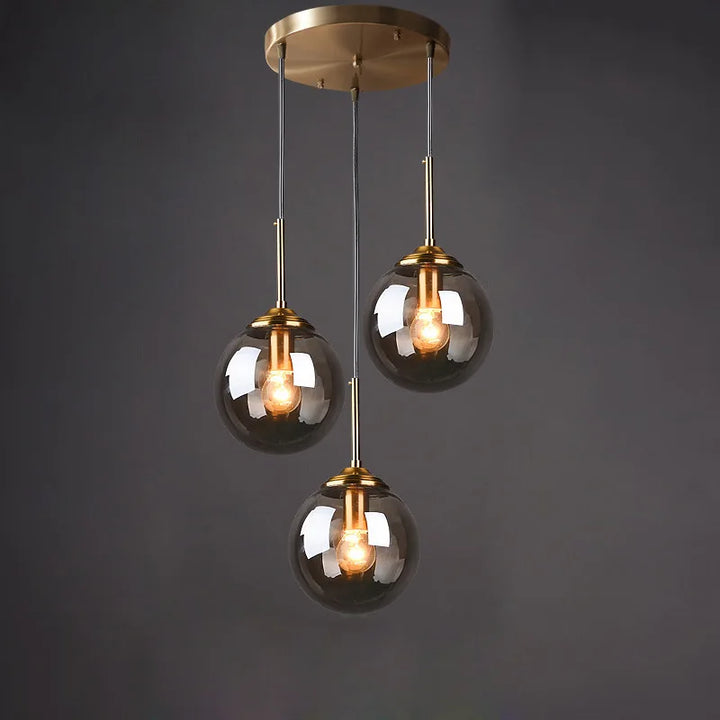 Modern LED Glass Ball Ceiling Pendant Lights - Bedroom Bedside and Living Room Home Décor lighting