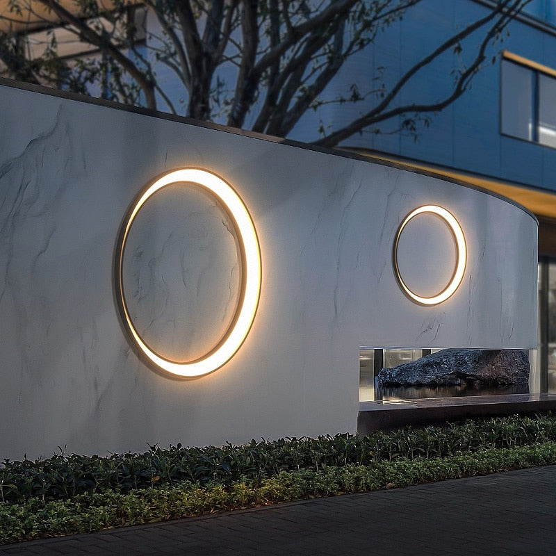 Lámpara de pared moderna, lámpara de calle, luz de jardín, impermeable al aire libre, IP65, iluminación de pared, patio, 11 W, 19 W, apliques de pared externos creativos