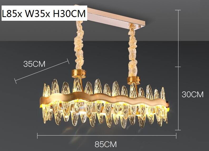 Soggiorno Lampadari di cristallo moderni di lusso Luce dell'isola della cucina