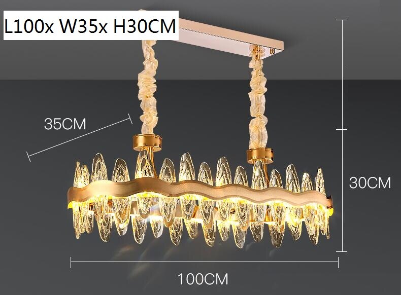 Soggiorno Lampadari di cristallo moderni di lusso Luce dell'isola della cucina