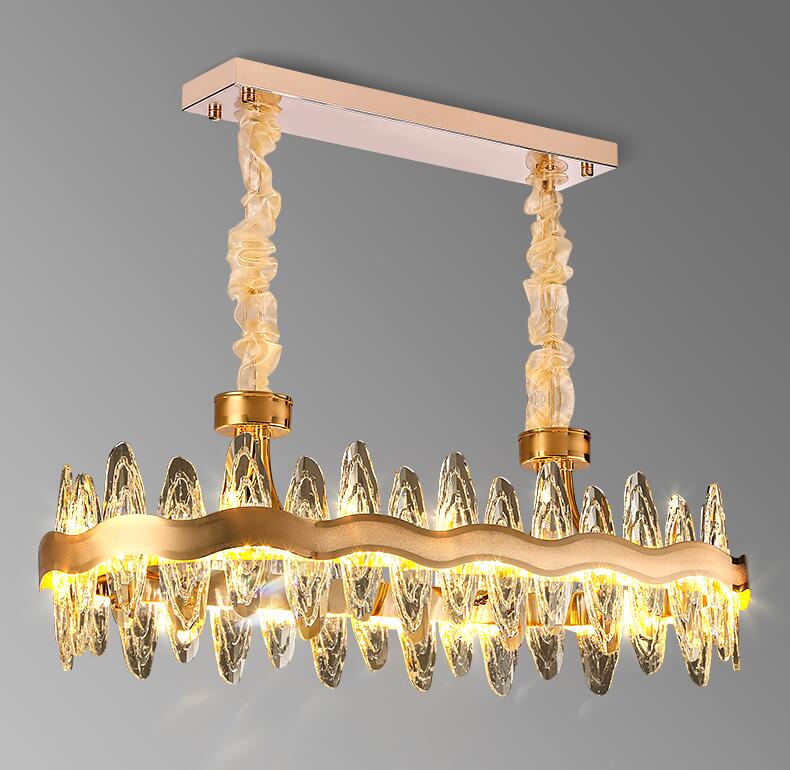 Living Room Luxury Modern Crystal Chandeliers Kitchen Island Light