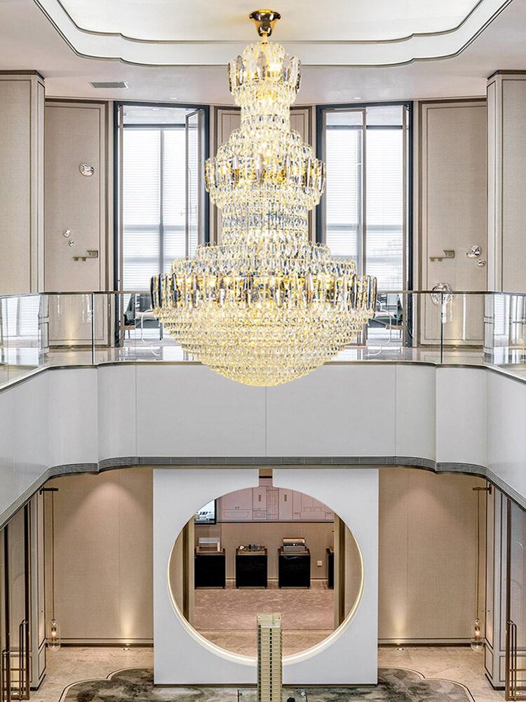 Big Modern Crystal Chandelier European Style Hall Parlor - Greensu Home Decor