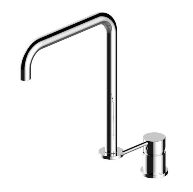 Brass Hot And Cold Bathroom Super Long Pipe Two Holes Basin Faucet Bathroom Faucet Sink Tap 360 Rotating Widespread Basin - Greensu Home Decor