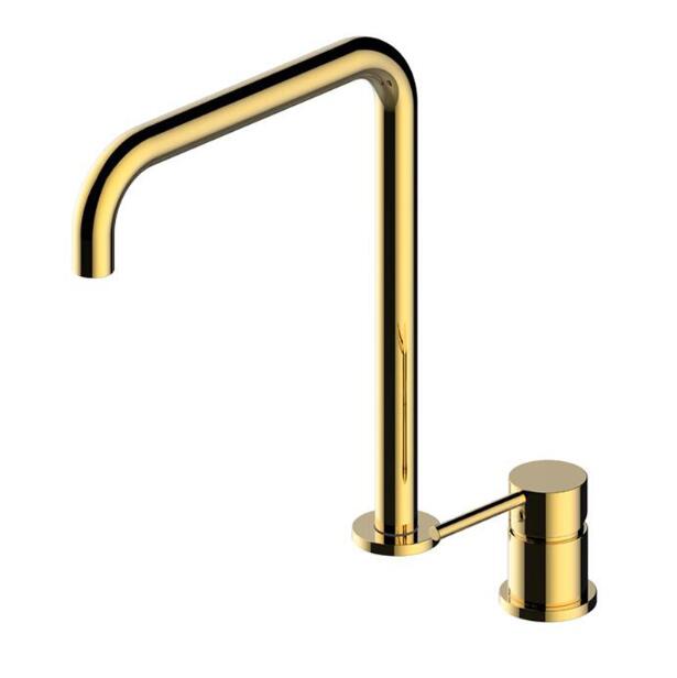 Brass Hot And Cold Bathroom Super Long Pipe Two Holes Basin Faucet Bathroom Faucet Sink Tap 360 Rotating Widespread Basin - Greensu Home Decor