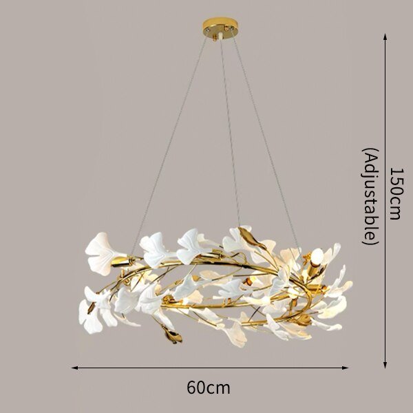 Ceramic Petals Modern Creative Design Chandelier For Living Room - Greensu Home Decor