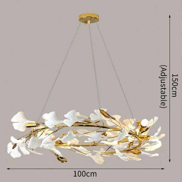 Ceramic Petals Modern Creative Design Chandelier For Living Room - Greensu Home Decor