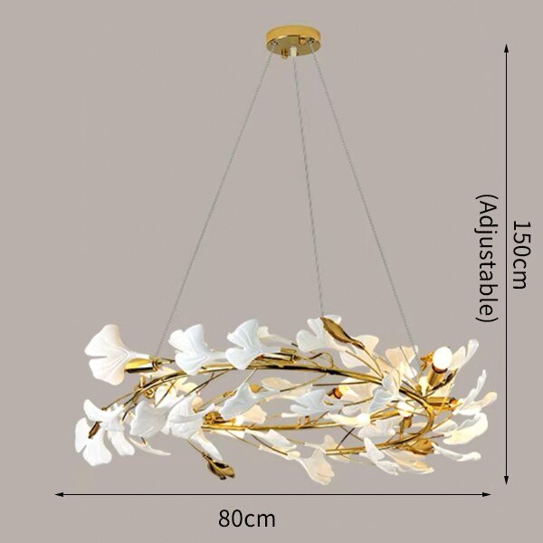 Ceramic Petals Modern Creative Design Chandelier For Living Room - Greensu Home Decor