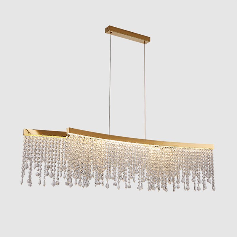 Creative Crystal Chandelier For Dining Room Gold Design Hanging Lamp Luxury Light Fixtures