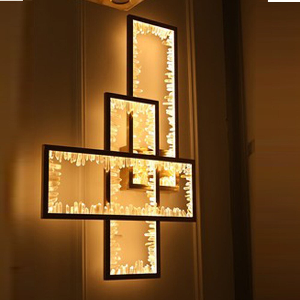 Creatief Ontwerp Woonkamer Kristallen Wandlampen Modern Goud Slaapkamer Wandlamp