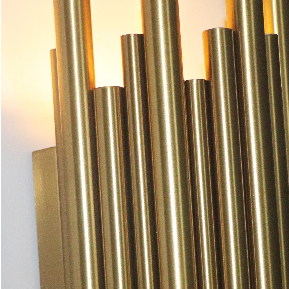 Kreatives Design Modern Gold Tube LED Wandleuchten Lampe Schlafzimmer Nachttischleuchten