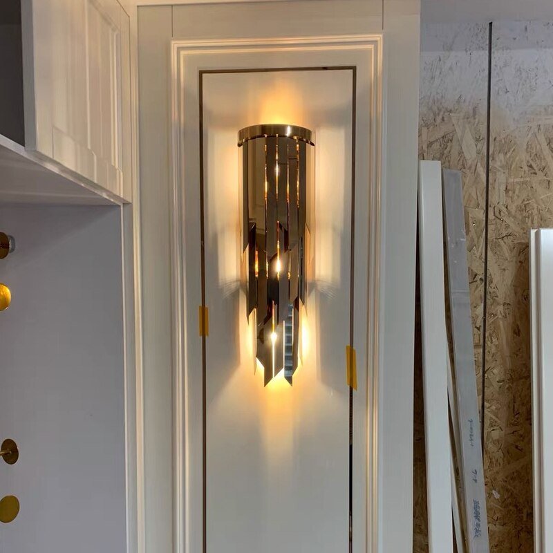 Creatieve Luxe Moderne Gouden Wandlamp Voor Slaapkamer Woonkamer Verlichtingsarmatuur Wandlamp