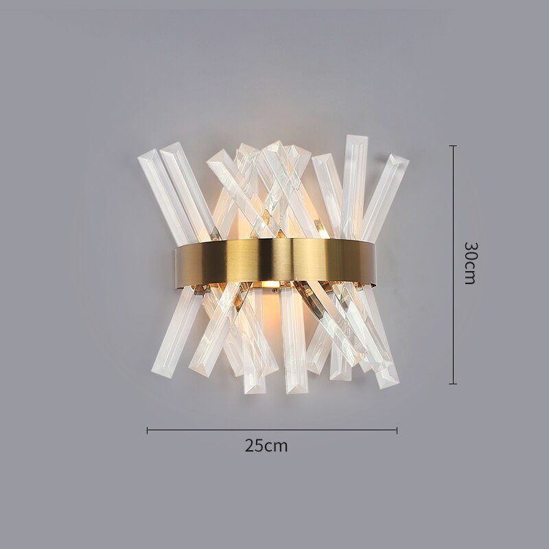 Crystal Wall Light Fixture Bedroom Beside Gold Wall Lamps Bathroom Led Wall Sconce