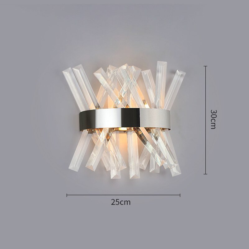 Crystal Wall Light Fixture Bedroom Beside Gold Wall Lamps Bathroom Led Wall Sconce