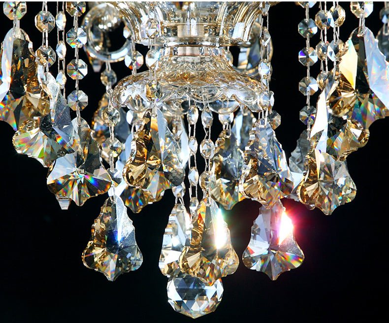 Lighting Luxury Candle Crystal Chandeliers Light K9 Cognac Crystal Chandeliers Lustre Light Lighting