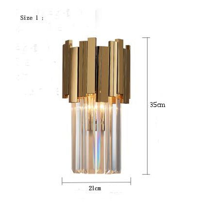 Lighting Post-Modern Crystal Wall Sconce Light Crystal Wall Luxury Creative Warm Hallway Bedroom Bedside Lamp