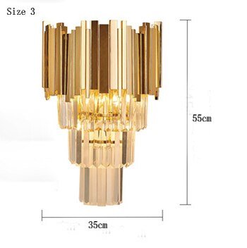 Éclairage post-moderne cristal applique murale lumière cristal mur luxe créatif chaud couloir chambre lampe de chevet