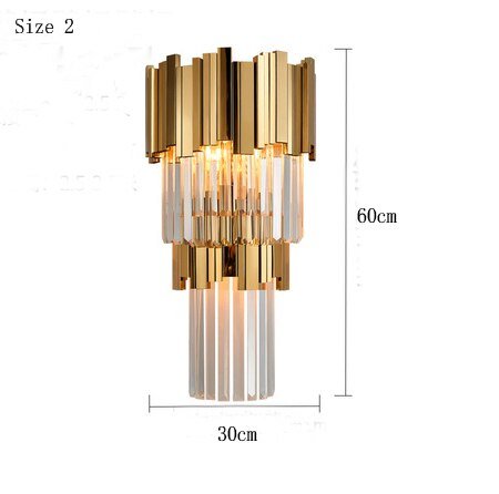 Éclairage post-moderne cristal applique murale lumière cristal mur luxe créatif chaud couloir chambre lampe de chevet