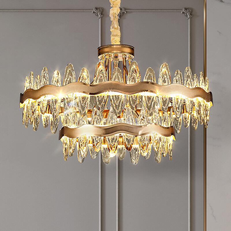 Living Room Luxury Modern Crystal Chandeliers Kitchen Island Light