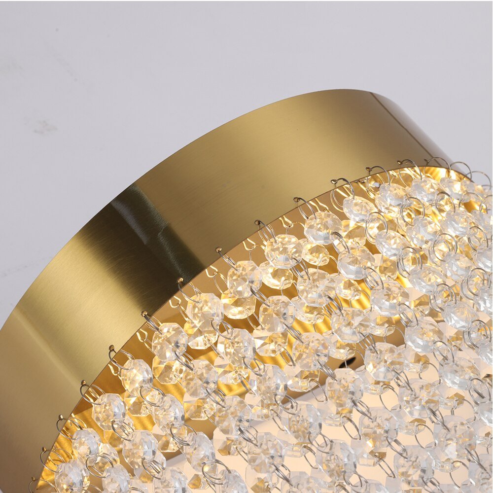 Modern Creative Gold Crystal Bedside Wall Lamp Led Bedroom Light Wall Scones Indoor Crystal Lustre