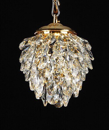 Pendentif en cristal moderne en forme d'ananas, doré/chromé, utilisé dans le WalkWay Club garanti à 100%