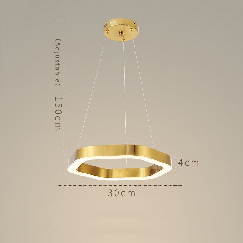 Moderne Led Kroonluchter Goud Woonkamerlamp Luxe Creatieve Roestvrij Shop Licht Armatuur Combinatie