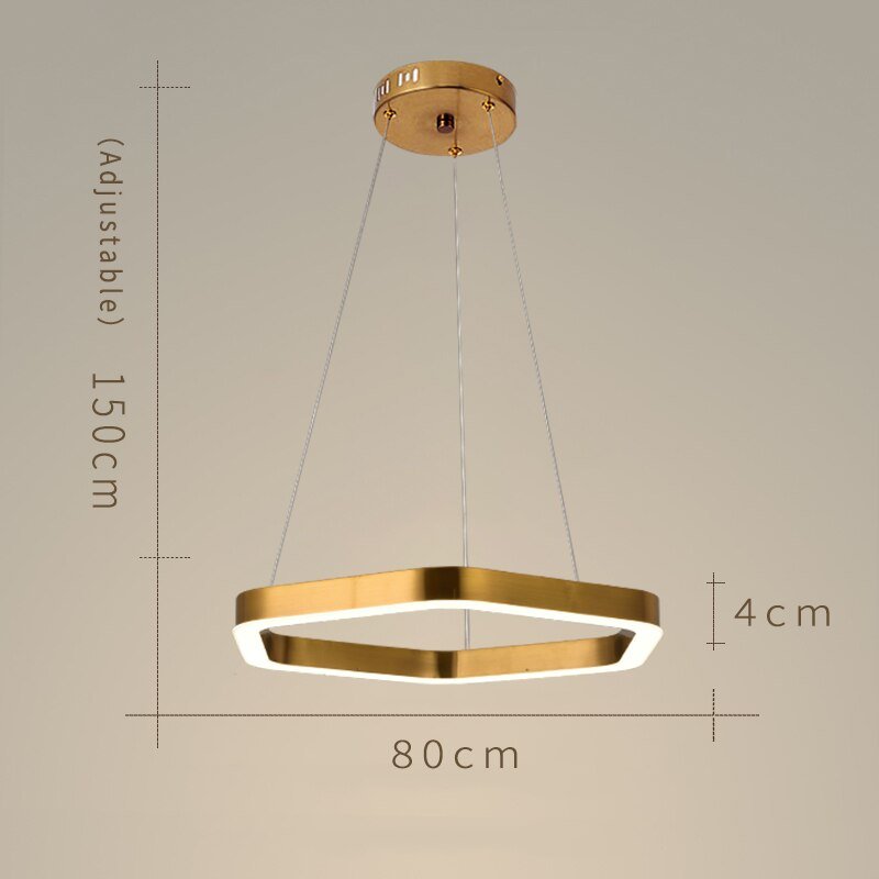 Moderna lámpara de araña de led de oro de la sala de estar de lujo de la lámpara de la tienda de acero inoxidable creativa combinación