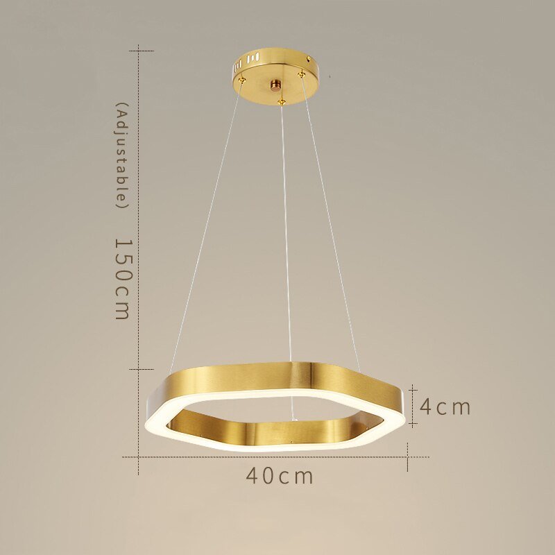 Moderne Led Kroonluchter Goud Woonkamerlamp Luxe Creatieve Roestvrij Shop Licht Armatuur Combinatie