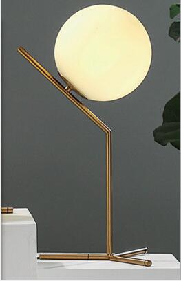 Modern LED Table Lamp Desk Lamp Light Shade Glass Ball Table Lamp Desk Light for Bedroom Living Room Floor Bedside Gold Designs