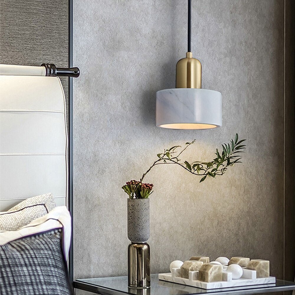 Modern Marble Pendant Lamp LED Lights For Kitchen Island Bedside