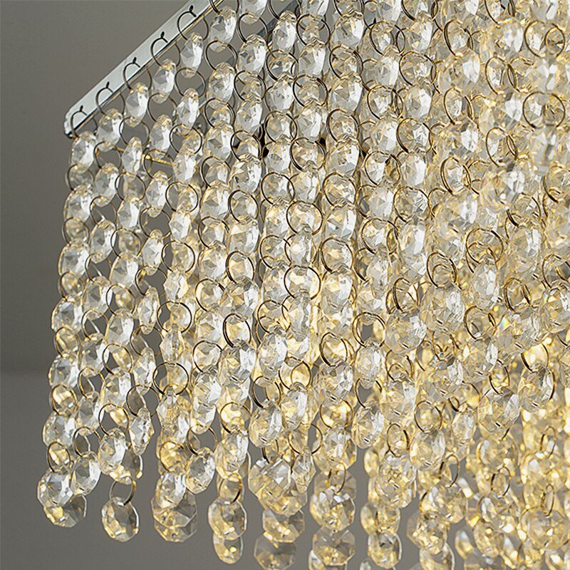 Modern Round Crystal Chandelier For Living Room Chrome Gold - Greensu Home Decor