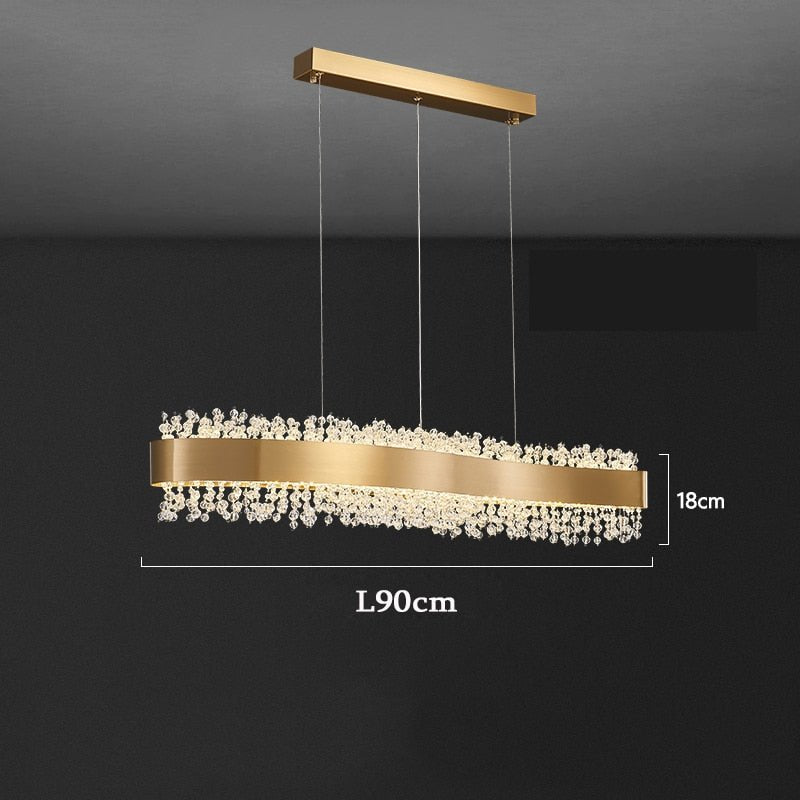 Moderne S Vorm Kristallen Kroonluchter Verlichting Eetkamer Keuken Eiland