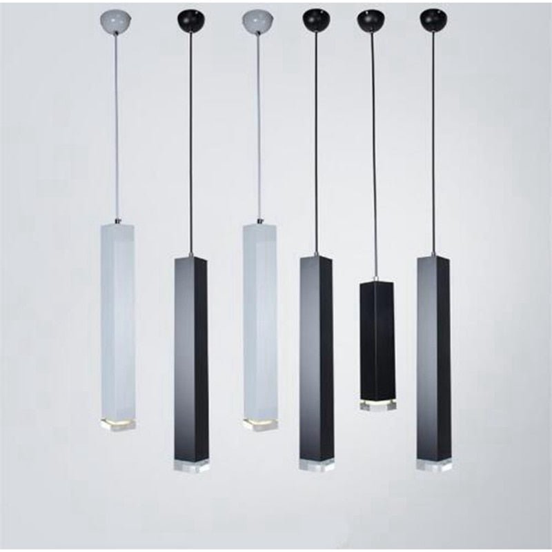 Pendant Lights Modern Kitchen Lamp Dining Room Bar Counter Shop Pipe Pendant Lights Kitchen Light Square Tube Spot Lamp