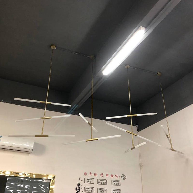 Post Modern Long Tube Branch LED Pendant Light Loft Hanging Lamp Office Bar Track Lamp Restaurant Showroom Shop Hanglamp Light