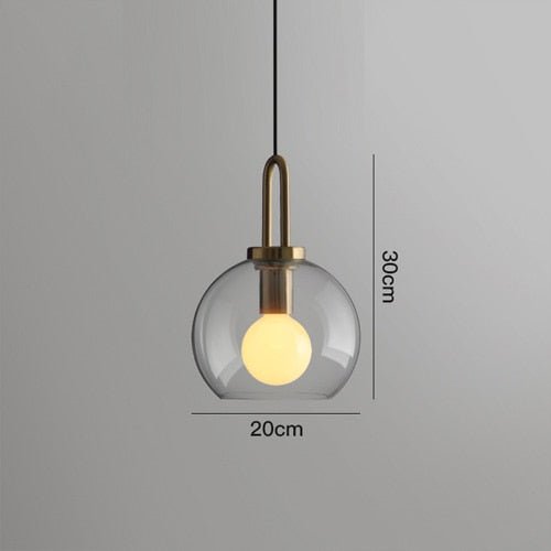 Postmodern Glass Pendant Lights Luxury Lamps For Restaurant Bedroom Bedside Glass Ball Single