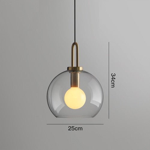 Postmodern Glass Pendant Lights Luxury Lamps For Restaurant Bedroom Bedside Glass Ball Single