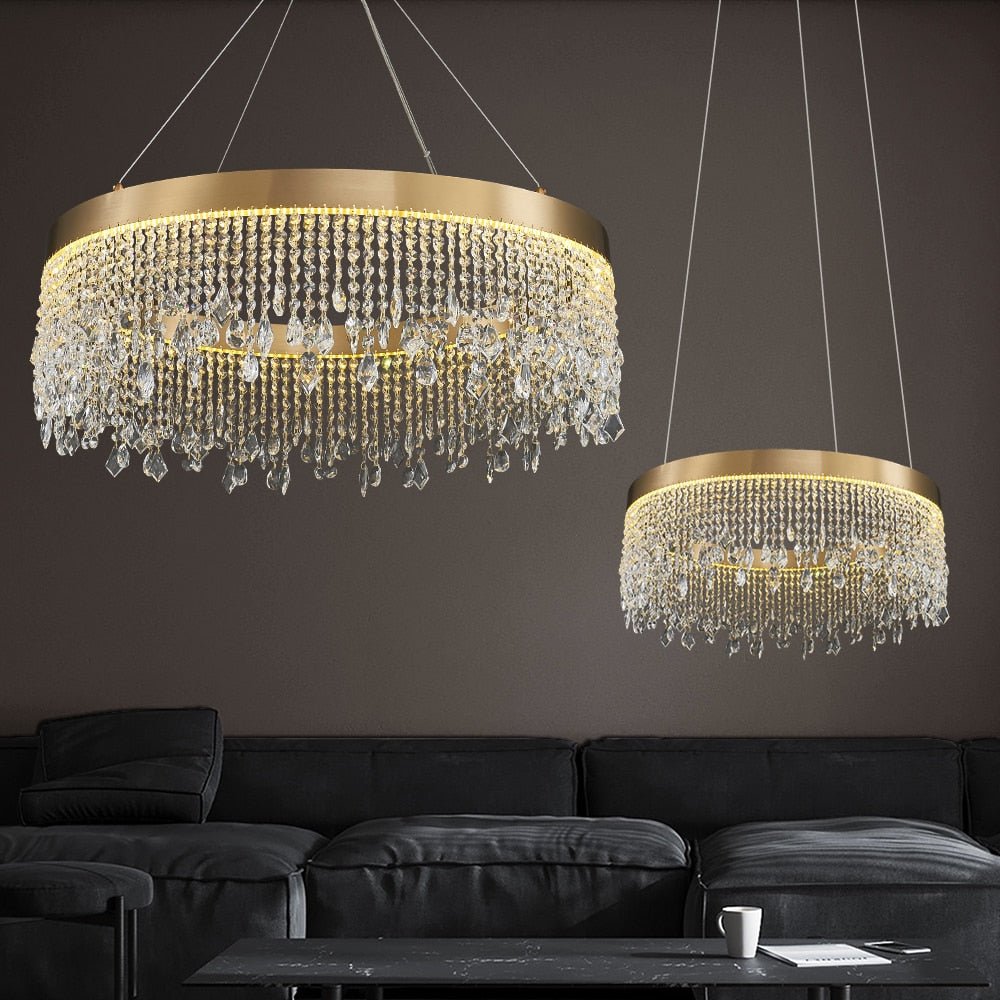 Round Oval Rectangular Chandelier For Living Room Bedroom