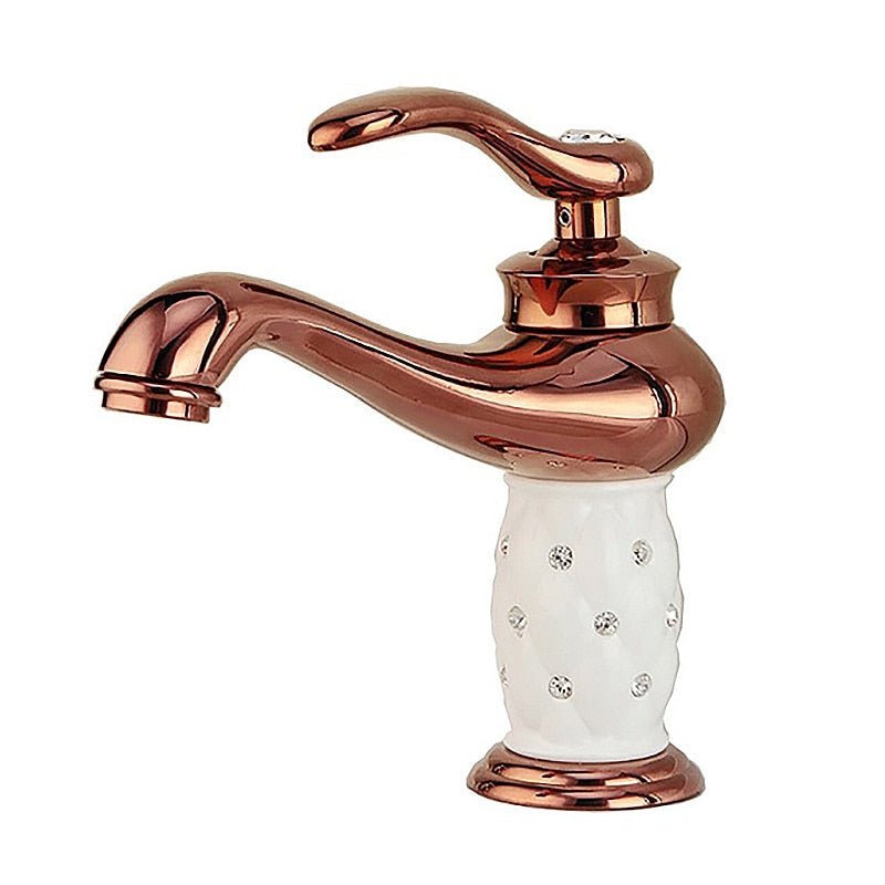 Rubinetto per bagno con finitura bronzo antico monocomando Lavabo in ottone Rubinetti in ottone massiccio Miscelatori per acqua Gru per vasca da bagno