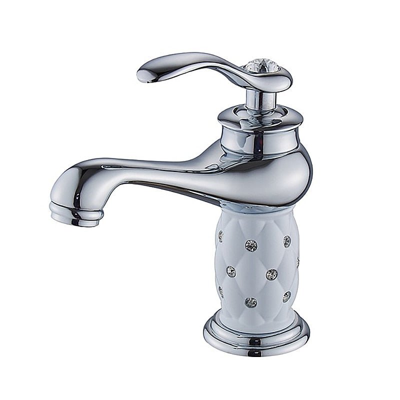 Single Handle Antique Bronze Finish Bathroom Faucet Brass Basin Sink Solid Brass Faucets  Water Mixer Taps Bath Crane