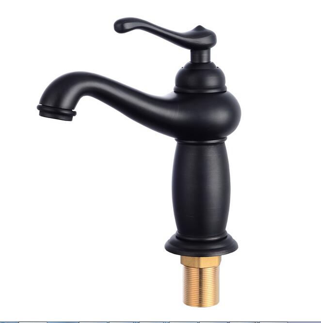 Rubinetto per bagno con finitura bronzo antico monocomando Lavabo in ottone Rubinetti in ottone massiccio Miscelatori per acqua Gru per vasca da bagno